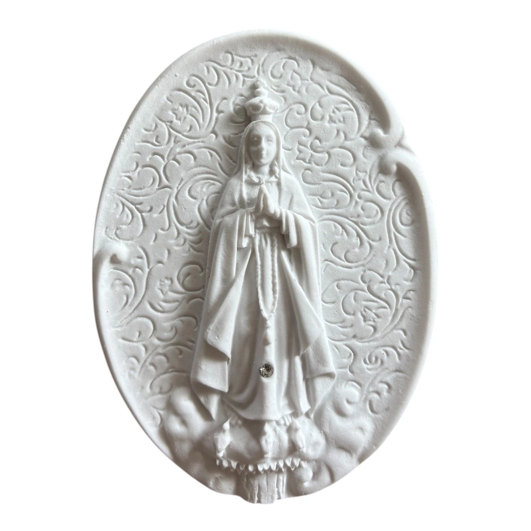 Medalha N.Sra de Fátima - Pó de Mármore - 11x08cm
