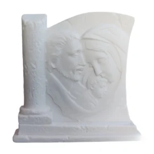 Sagrada Familia com Pedestal  7,5x7,5cm - Pó de Mármore - 7,5cm