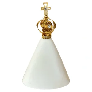 Aparecida Imagem  7x7  - Pó de Mármore - 7x7cm - com coroa banhado a ouro