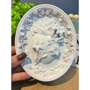 Medalha Sagrado Coração (José) - Pó de Mármore - 15x12cm
